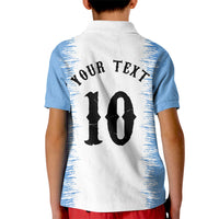 Personalized Argentina Football La Seleccion Kid Polo Shirt Argentinian Horse Soccer Mascot Patriotic Grunge