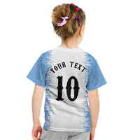 Personalized Argentina Football La Seleccion Kid T Shirt Argentinian Horse Soccer Mascot Patriotic Grunge