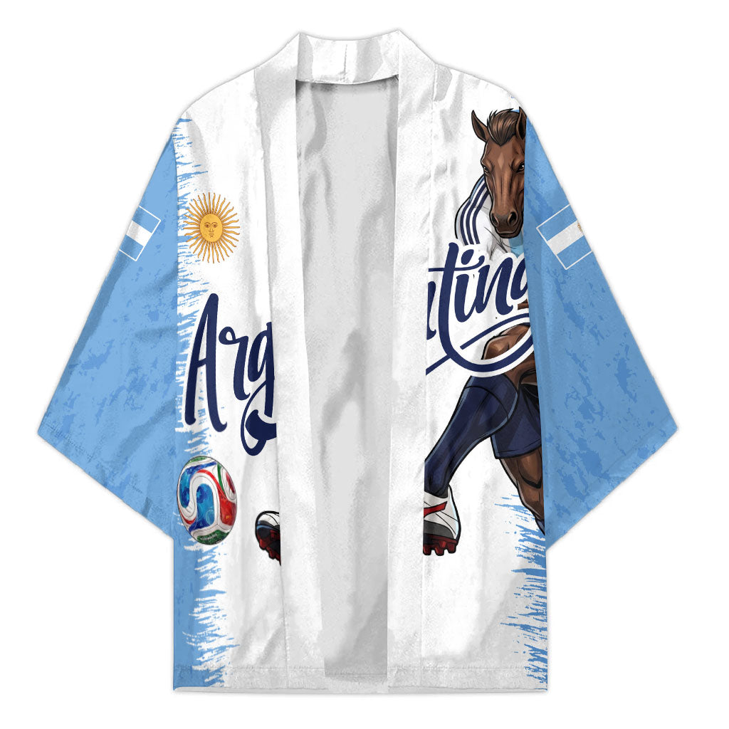 Personalized Argentina Football La Seleccion Kimono Argentinian Horse Soccer Mascot Patriotic Grunge