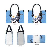 Argentina Football La Seleccion Leather Bag Argentinian Horse Soccer Mascot Patriotic Grunge