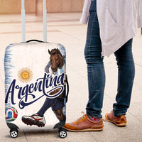 Argentina Football La Seleccion Luggage Cover Argentinian Horse Soccer Mascot Patriotic Grunge