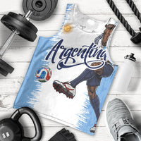 Personalized Argentina Football La Seleccion Men Tank Top Argentinian Horse Soccer Mascot Patriotic Grunge