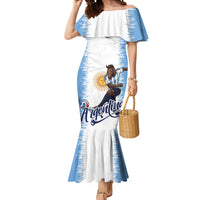Personalized Argentina Football La Seleccion Mermaid Dress Argentinian Horse Soccer Mascot Patriotic Grunge