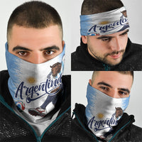 Argentina Football La Seleccion Neck Gaiter Argentinian Horse Soccer Mascot Patriotic Grunge