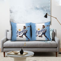 Argentina Football La Seleccion Pillow Cover Argentinian Horse Soccer Mascot Patriotic Grunge