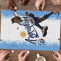 Argentina Football La Seleccion Puzzle Argentinian Horse Soccer Mascot Patriotic Grunge