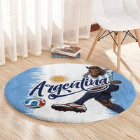 Argentina Football La Seleccion Round Carpet Argentinian Horse Soccer Mascot Patriotic Grunge