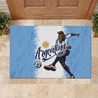 Argentina Football La Seleccion Rubber Doormat Argentinian Horse Soccer Mascot Patriotic Grunge