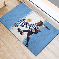 Argentina Football La Seleccion Rubber Doormat Argentinian Horse Soccer Mascot Patriotic Grunge