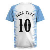 Personalized Argentina Football La Seleccion Rugby Jersey Argentinian Horse Soccer Mascot Patriotic Grunge