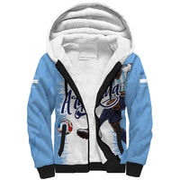 Personalized Argentina Football La Seleccion Sherpa Hoodie Argentinian Horse Soccer Mascot Patriotic Grunge