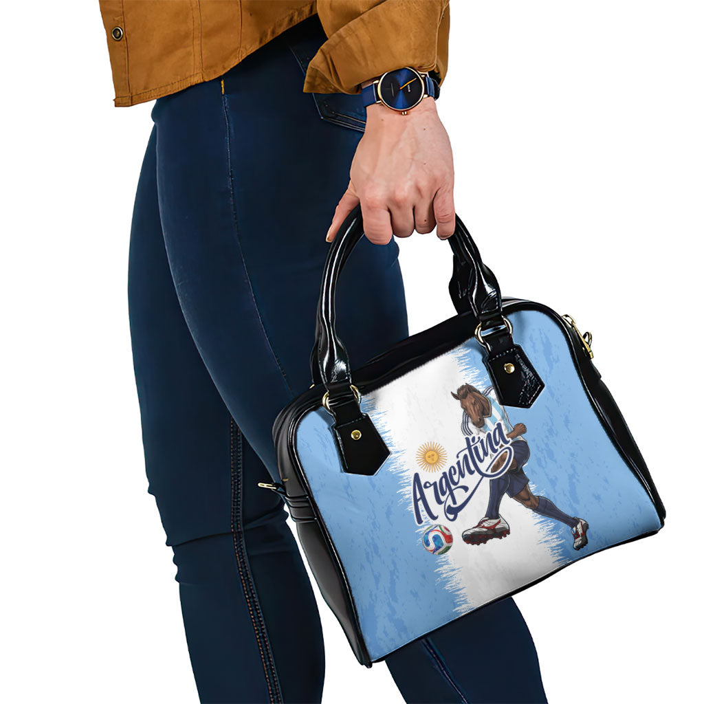 Argentina Football La Seleccion Shoulder Handbag Argentinian Horse Soccer Mascot Patriotic Grunge