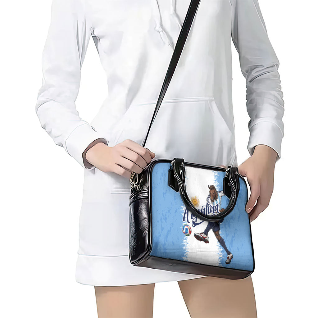 Argentina Football La Seleccion Shoulder Handbag Argentinian Horse Soccer Mascot Patriotic Grunge