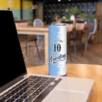 Personalized Argentina Football La Seleccion Skinny Tumbler Argentinian Horse Soccer Mascot Patriotic Grunge