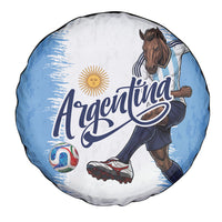 Argentina Football La Seleccion Spare Tire Cover Argentinian Horse Soccer Mascot Patriotic Grunge
