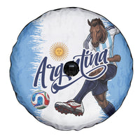 Argentina Football La Seleccion Spare Tire Cover Argentinian Horse Soccer Mascot Patriotic Grunge
