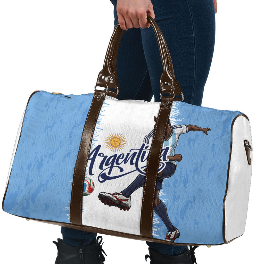 Argentina Football La Seleccion Travel Bag Argentinian Horse Soccer Mascot Patriotic Grunge