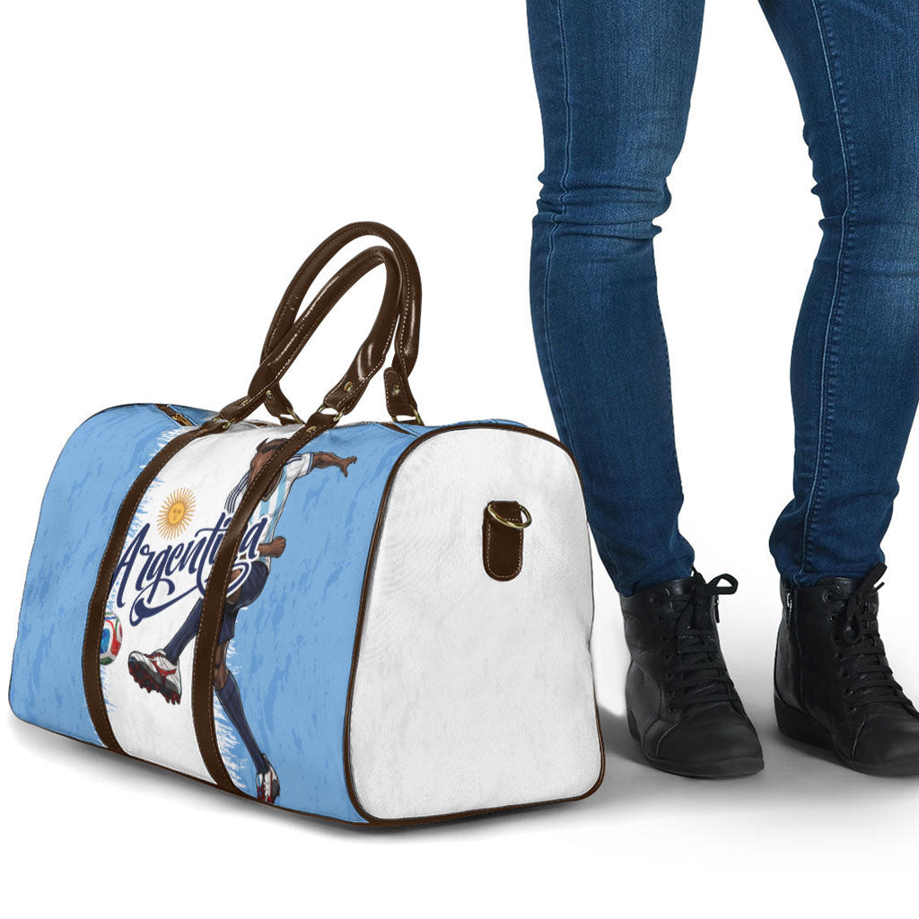 Argentina Football La Seleccion Travel Bag Argentinian Horse Soccer Mascot Patriotic Grunge