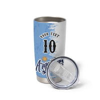 Personalized Argentina Football La Seleccion Tumbler Cup Argentinian Horse Soccer Mascot Patriotic Grunge