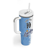 Personalized Argentina Football La Seleccion Tumbler With Handle Argentinian Horse Soccer Mascot Patriotic Grunge