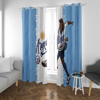 Argentina Football La Seleccion Window Curtain Argentinian Horse Soccer Mascot Patriotic Grunge