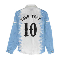 Personalized Argentina Football La Seleccion Women Casual Shirt Argentinian Horse Soccer Mascot Patriotic Grunge