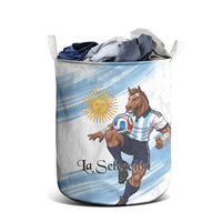 Argentina Football Laundry Basket La Seleccion Horse - Sun Of May