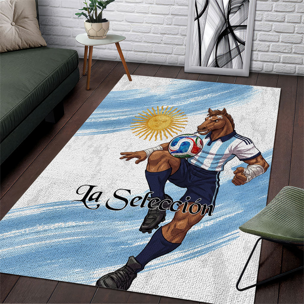 Argentina Football Area Rug La Seleccion Horse - Sun Of May