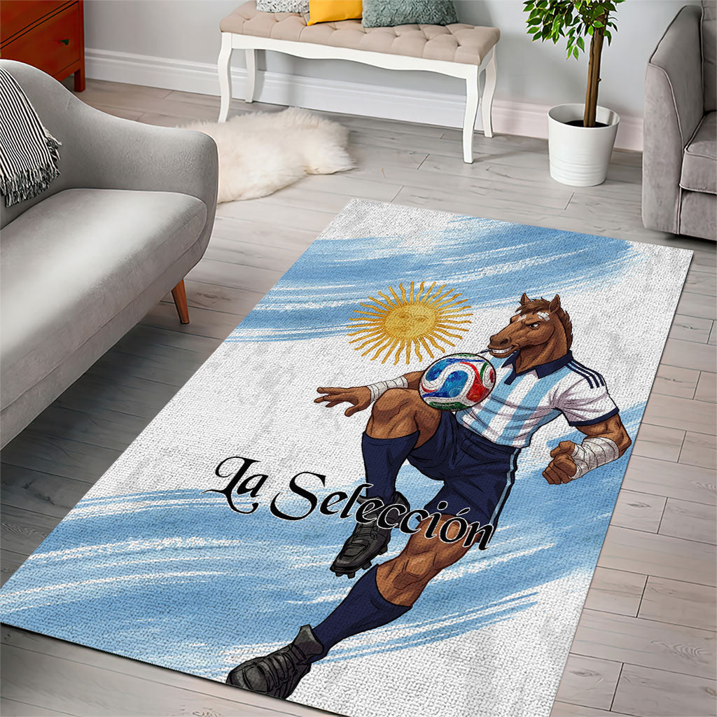 Argentina Football Area Rug La Seleccion Horse - Sun Of May