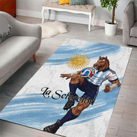 Argentina Football Area Rug La Seleccion Horse - Sun Of May