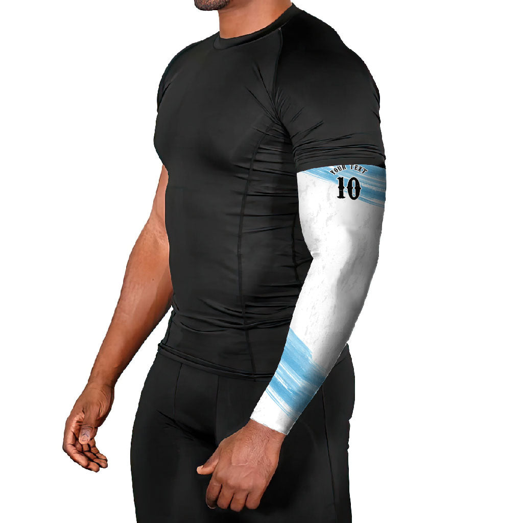 Personalized Argentina Football Arm Sleeves La Seleccion Horse - Sun Of May