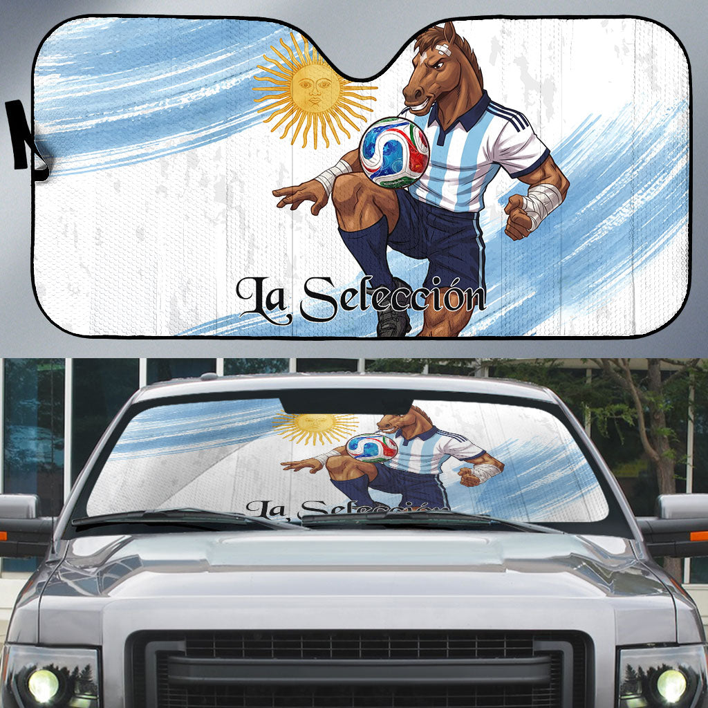 Argentina Football Auto Sun Shade La Seleccion Horse - Sun Of May
