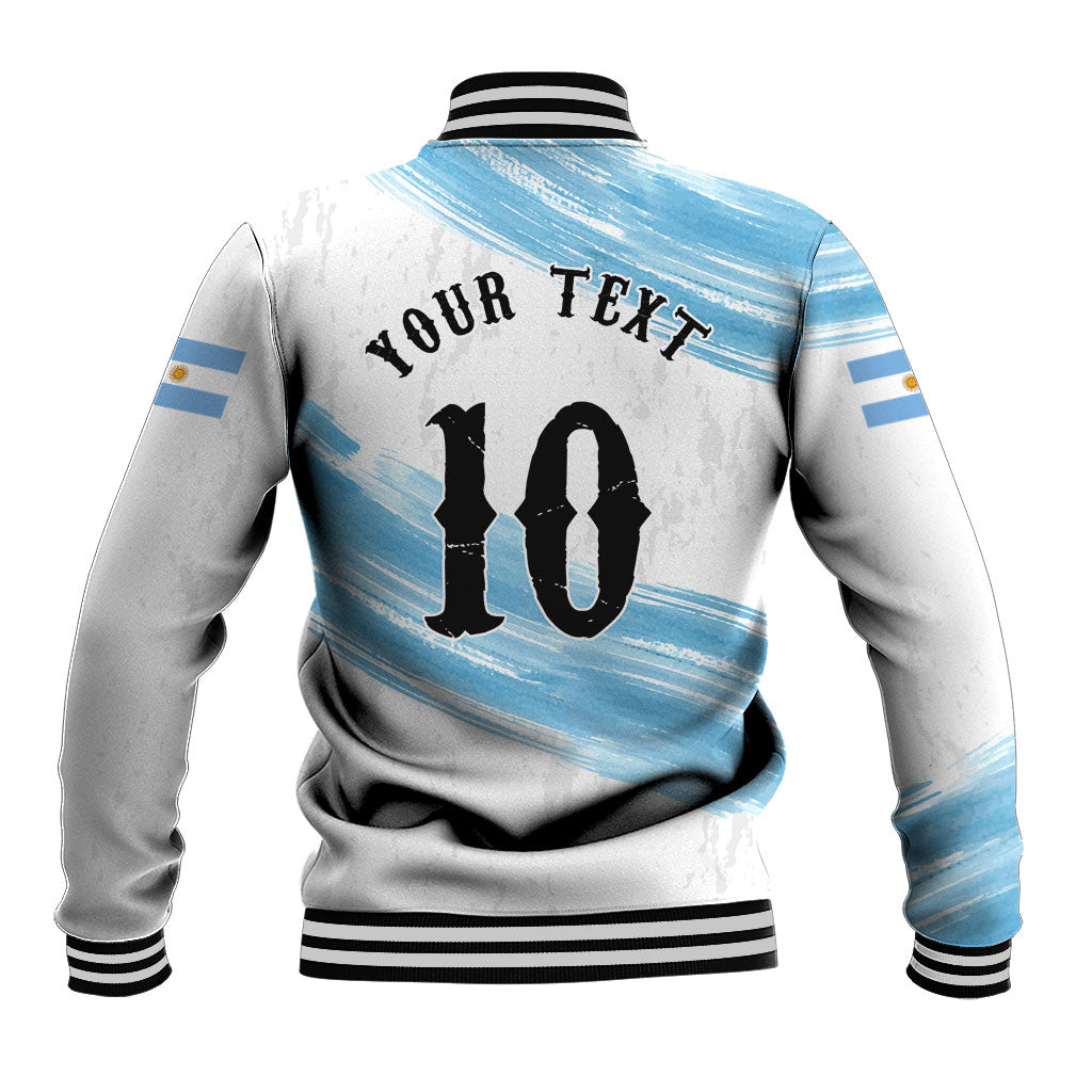 Personalized Argentina Football Baseball Jacket La Seleccion Horse - Sun Of May