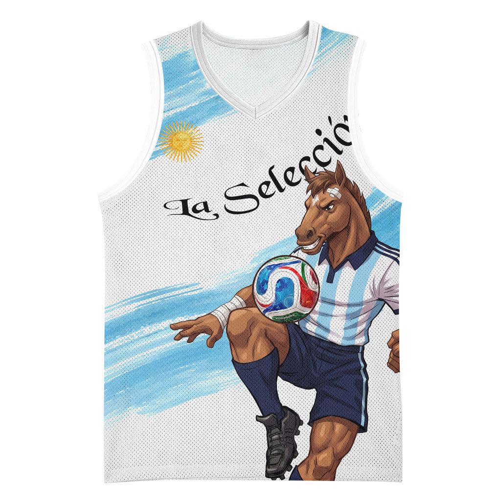 Personalized Argentina Football Basketball Jersey La Seleccion Horse - Sun Of May