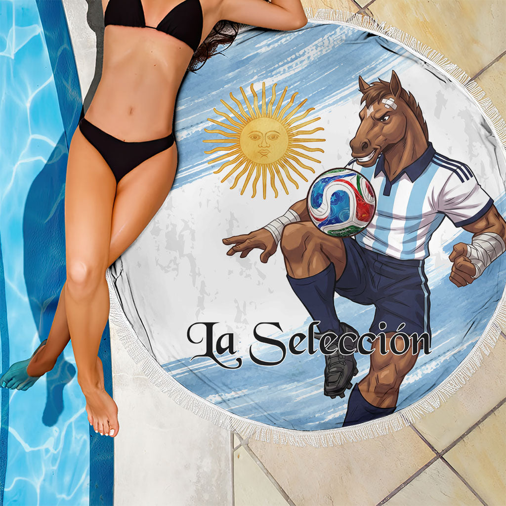 Argentina Football Beach Blanket La Seleccion Horse - Sun Of May
