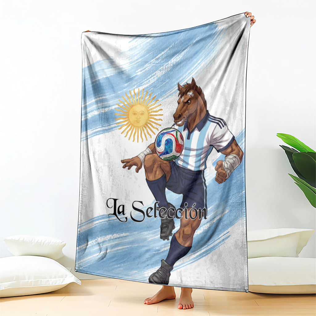 Argentina Football Blanket La Seleccion Horse - Sun Of May