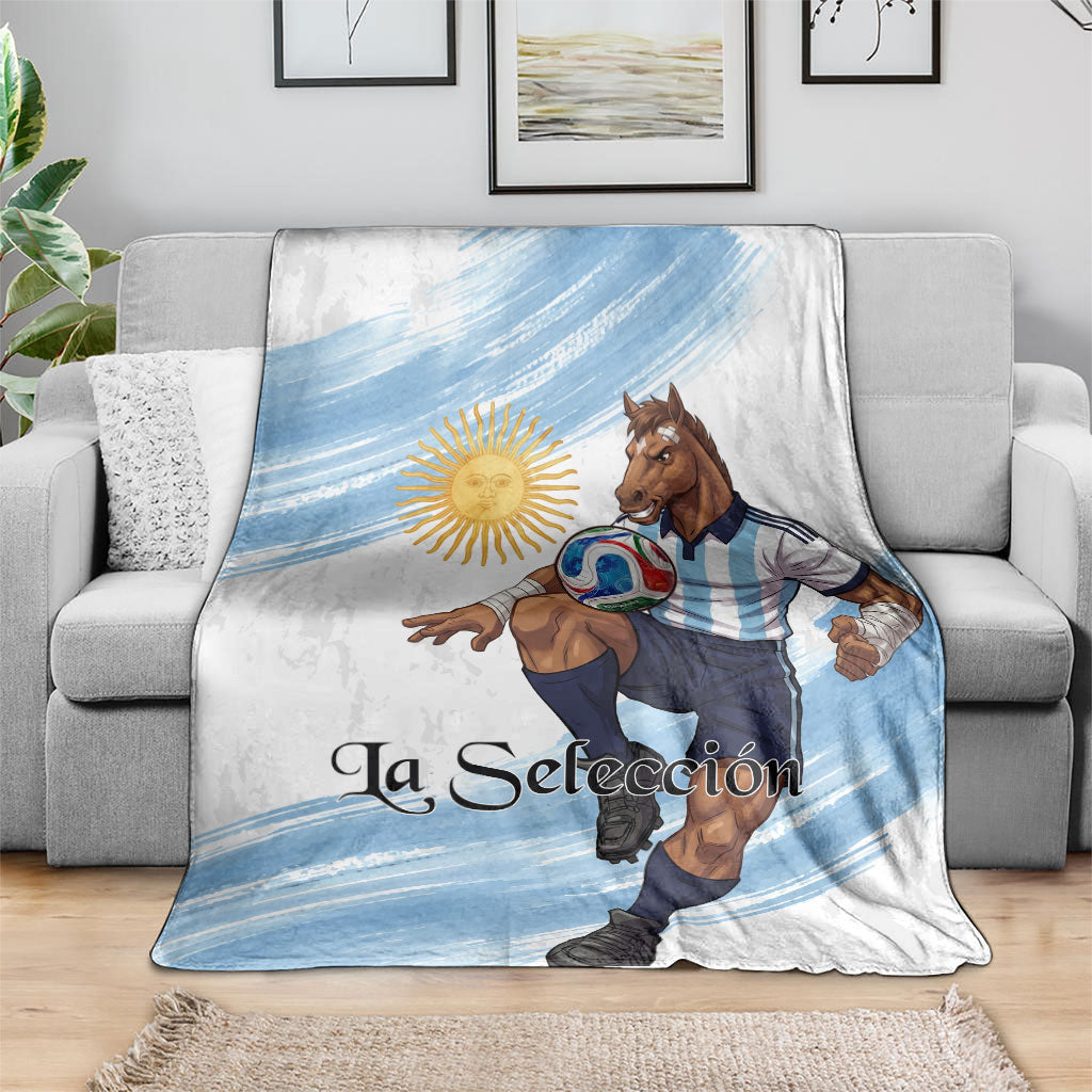 Argentina Football Blanket La Seleccion Horse - Sun Of May
