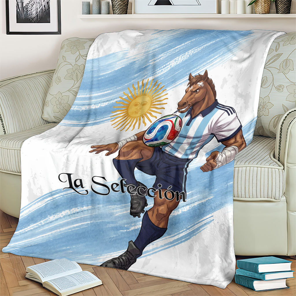 Argentina Football Blanket La Seleccion Horse - Sun Of May
