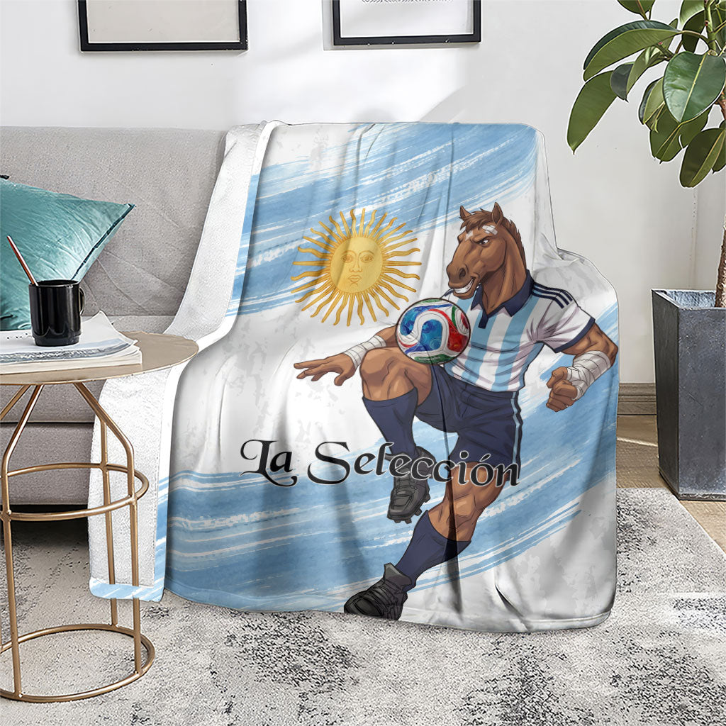 Argentina Football Blanket La Seleccion Horse - Sun Of May