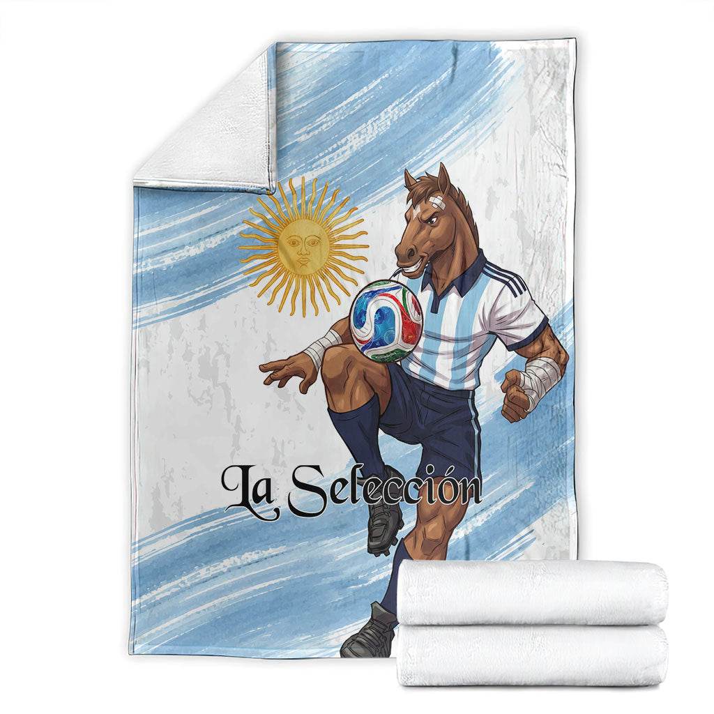 Argentina Football Blanket La Seleccion Horse - Sun Of May