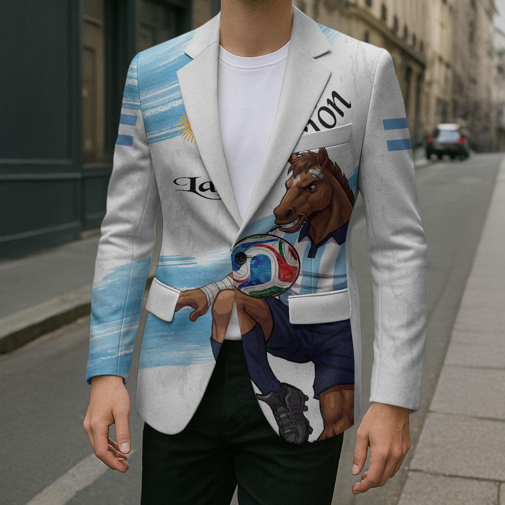 Personalized Argentina Football Blazer La Seleccion Horse - Sun Of May