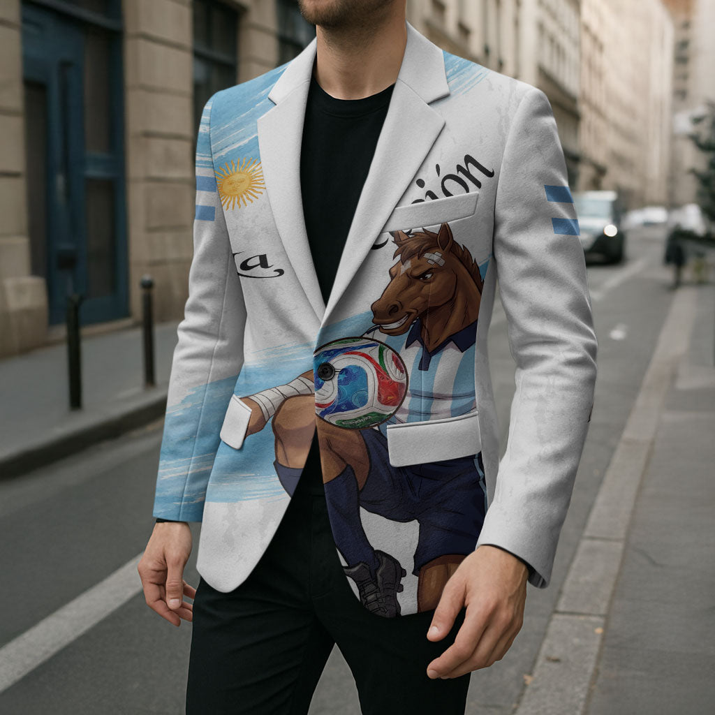 Personalized Argentina Football Blazer La Seleccion Horse - Sun Of May