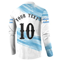 Personalized Argentina Football Button Sweatshirt La Seleccion Horse - Sun Of May