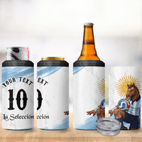 Personalized Argentina Football 4 in 1 Can Cooler Tumbler La Seleccion Horse - Sun Of May