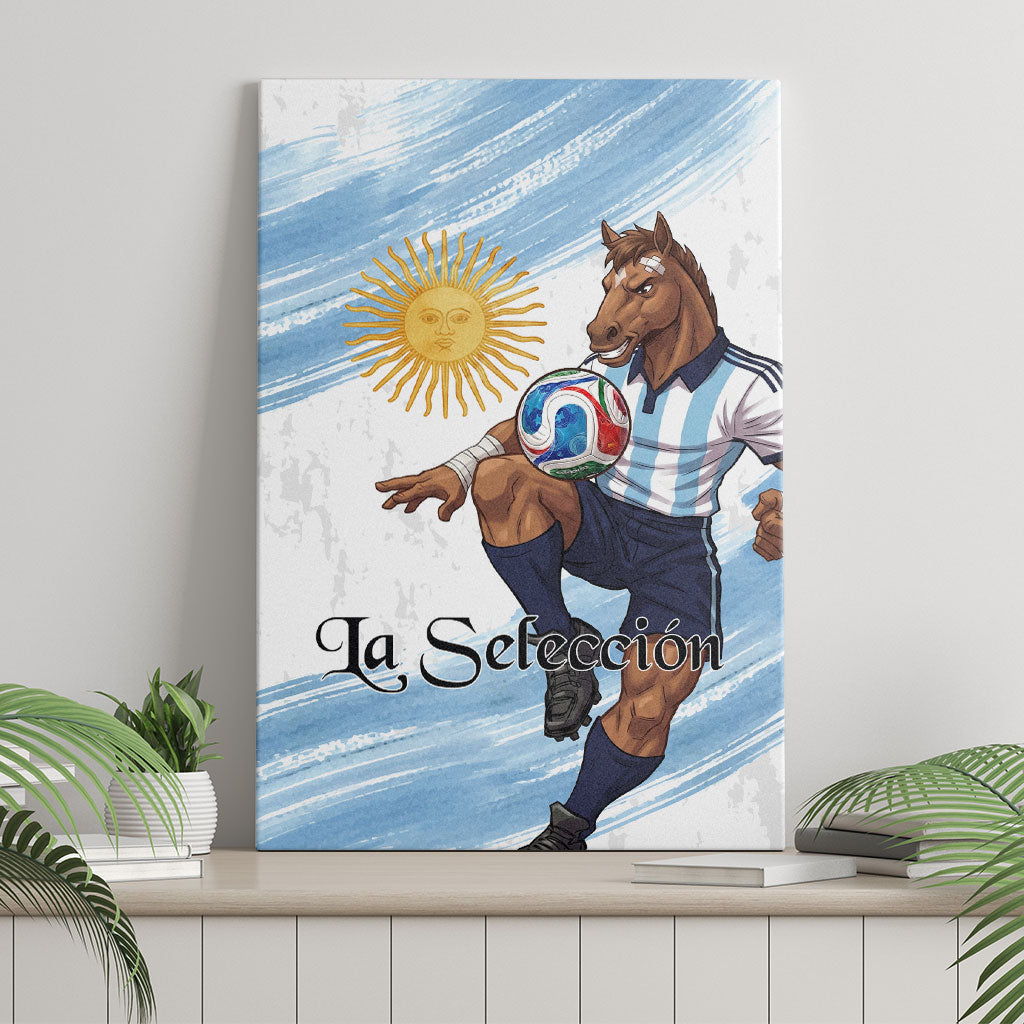 Argentina Football Canvas Wall Art La Seleccion Horse - Sun Of May
