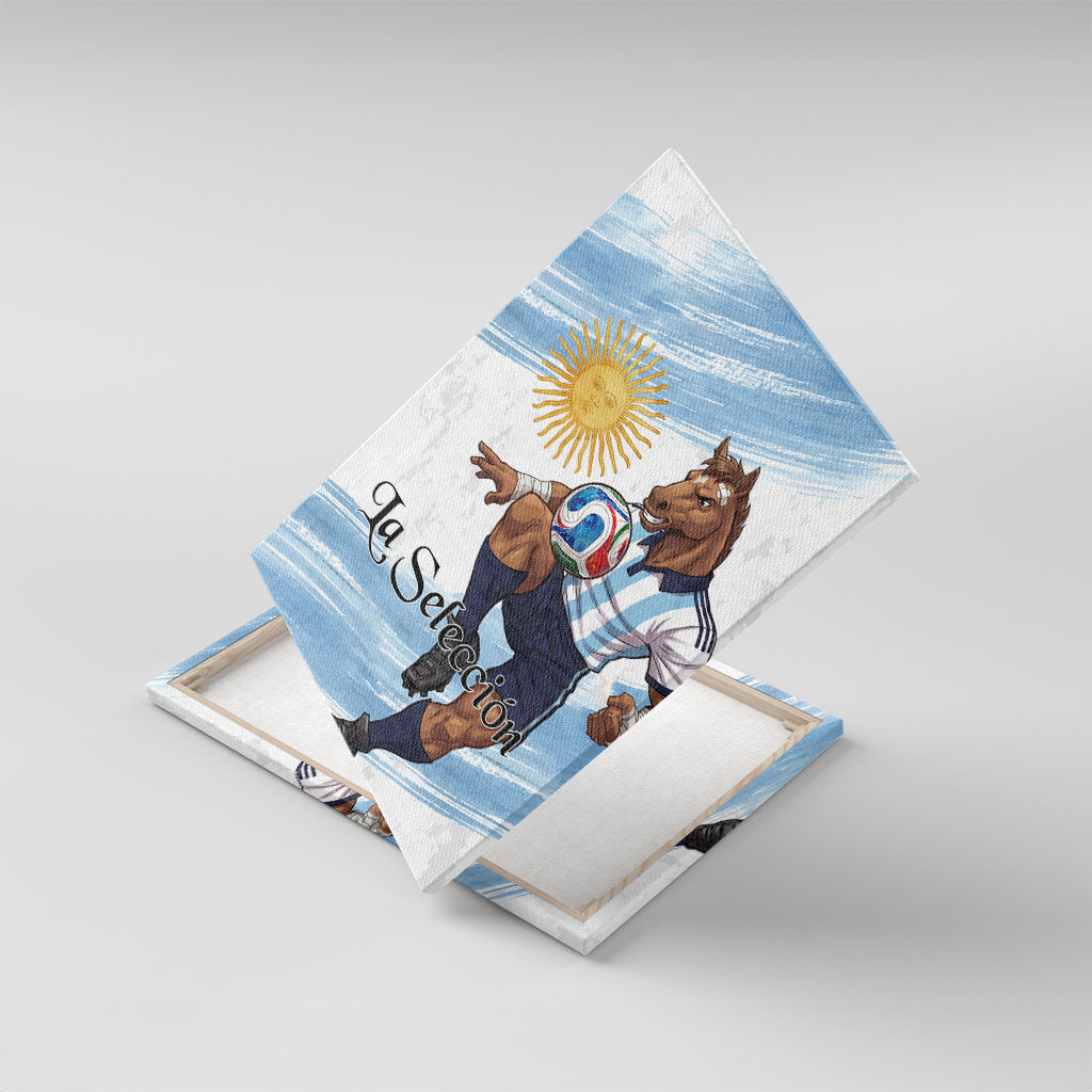 Argentina Football Canvas Wall Art La Seleccion Horse - Sun Of May