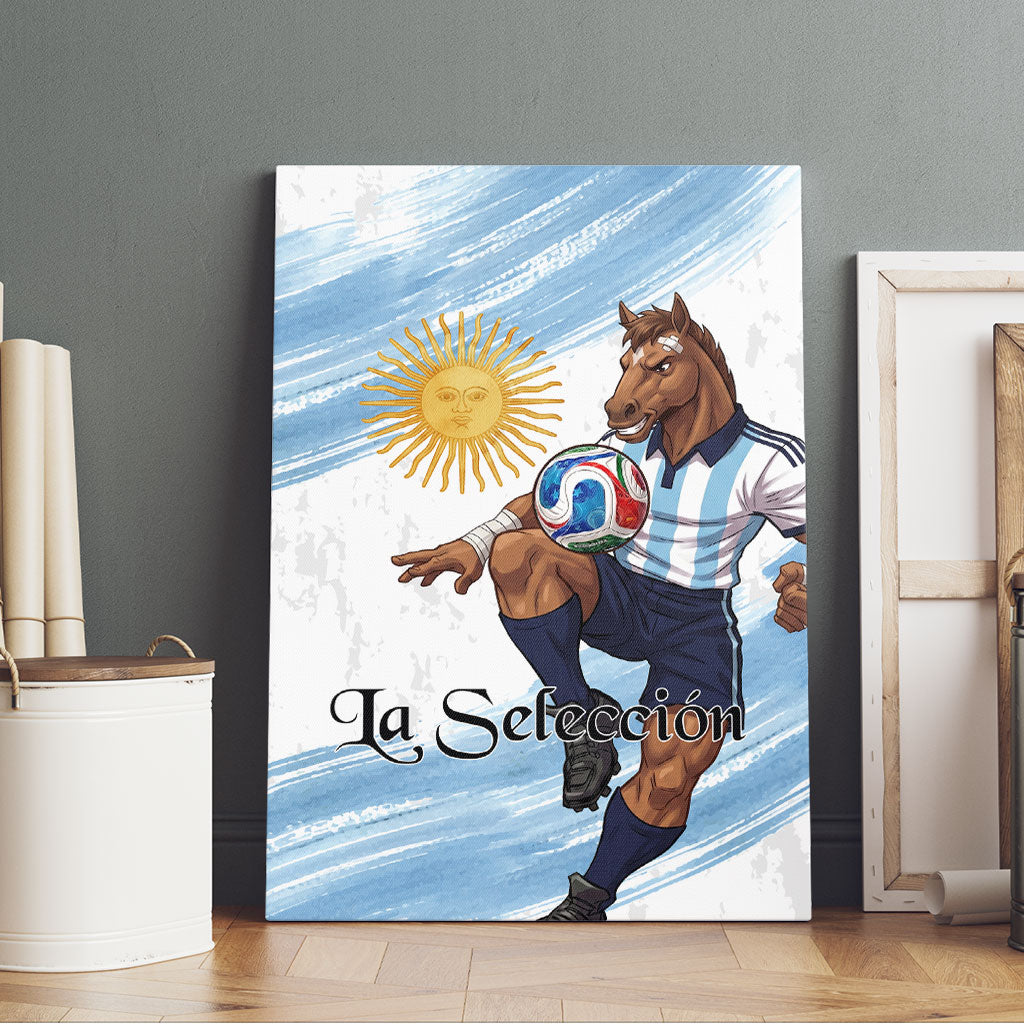 Argentina Football Canvas Wall Art La Seleccion Horse - Sun Of May