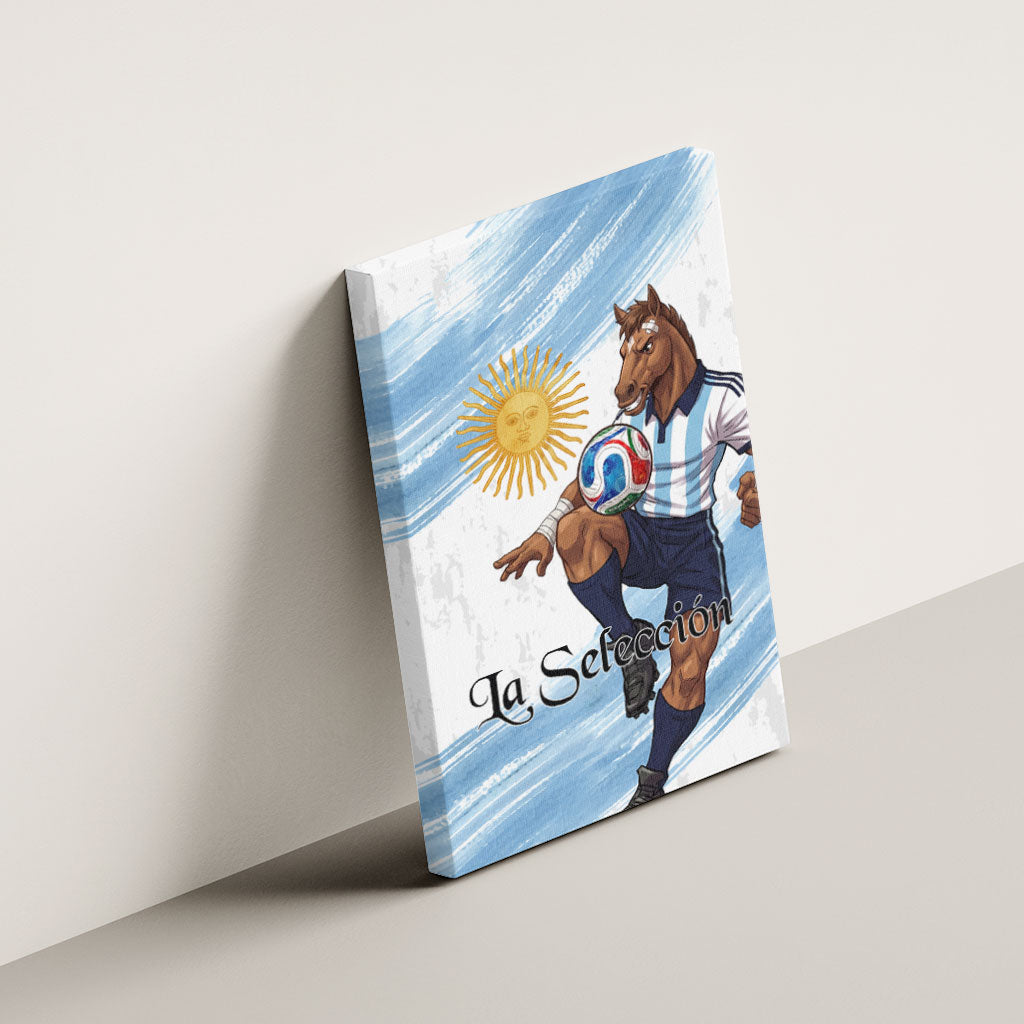 Argentina Football Canvas Wall Art La Seleccion Horse - Sun Of May