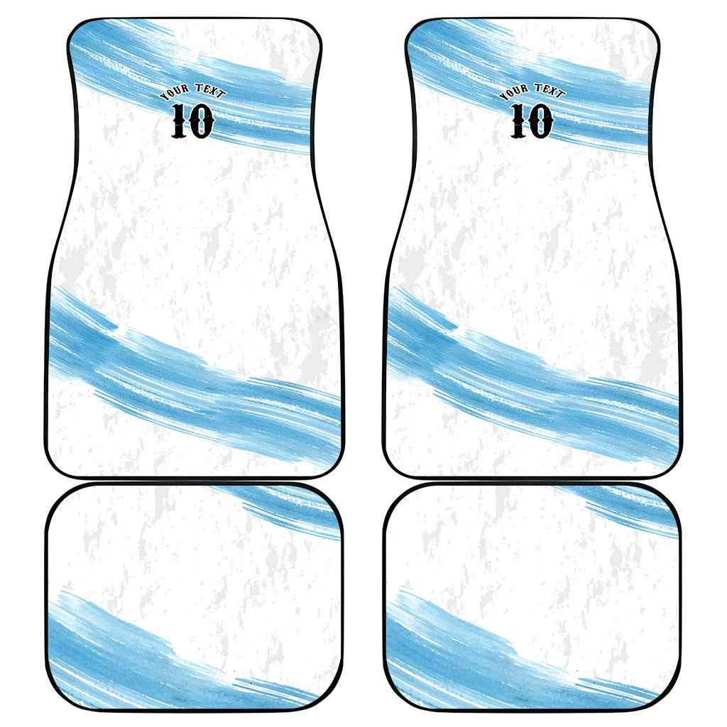 Personalized Argentina Football Car Mats La Seleccion Horse - Sun Of May