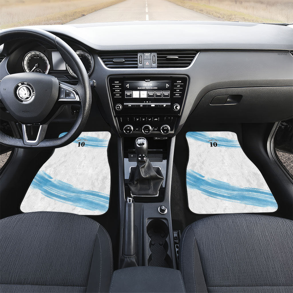 Personalized Argentina Football Car Mats La Seleccion Horse - Sun Of May
